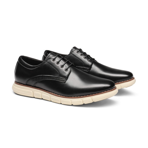[CrossFlex Neat Polish] Men's Non-Slip Casual Oxford Sneakers - BLACK - 3